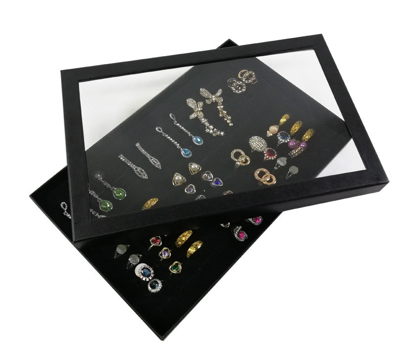 Slots Jewelry Ring Display Organizer Tray Holder Earrings Storage Box