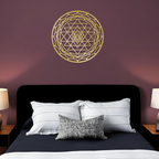 Sacred Geometry Metal Wall Art - Handcrafted Yantra Mandala Decor For