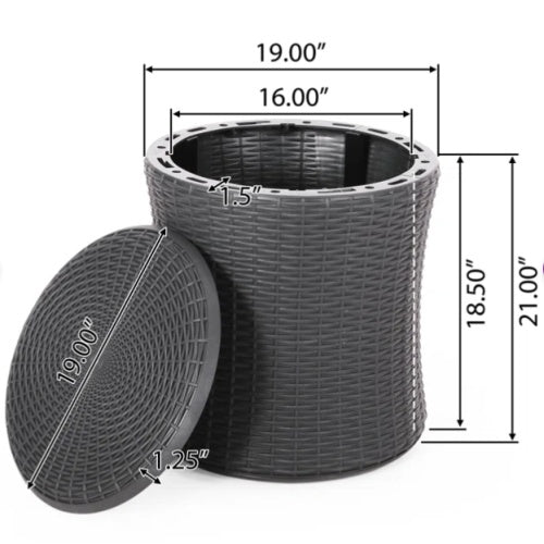 Modern Dark Gray Coffee Table | 2-Layer Design