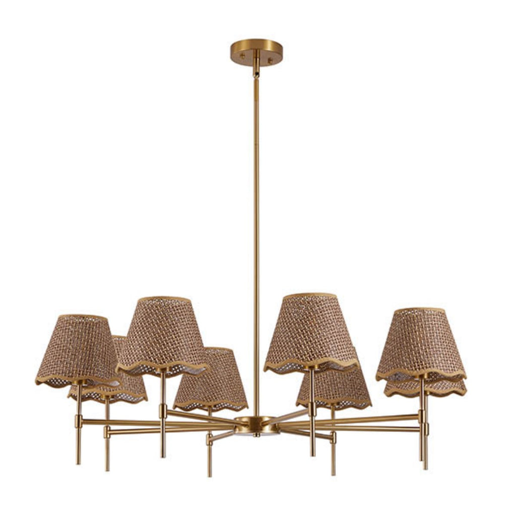Golden Farmhouse Pendant Light 8-light Bohemian Pendant Light 38.6