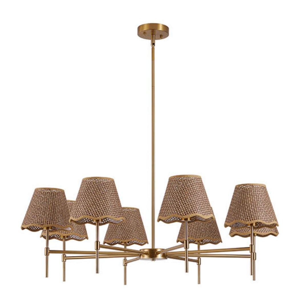 Golden Farmhouse Pendant Light 8-light Bohemian Pendant Light 38.6