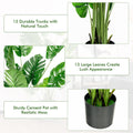 5 Feet Artificial Tree Faux Monstera Deliciosa Plant For Home Indoor A