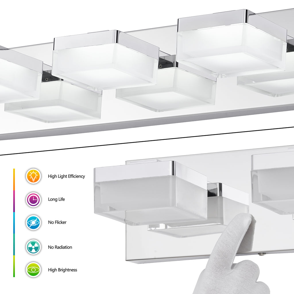 Modern Chrome LED Vanity Light