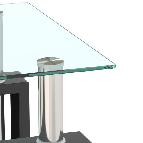 Modern Glass Coffee Table Set | Square Design