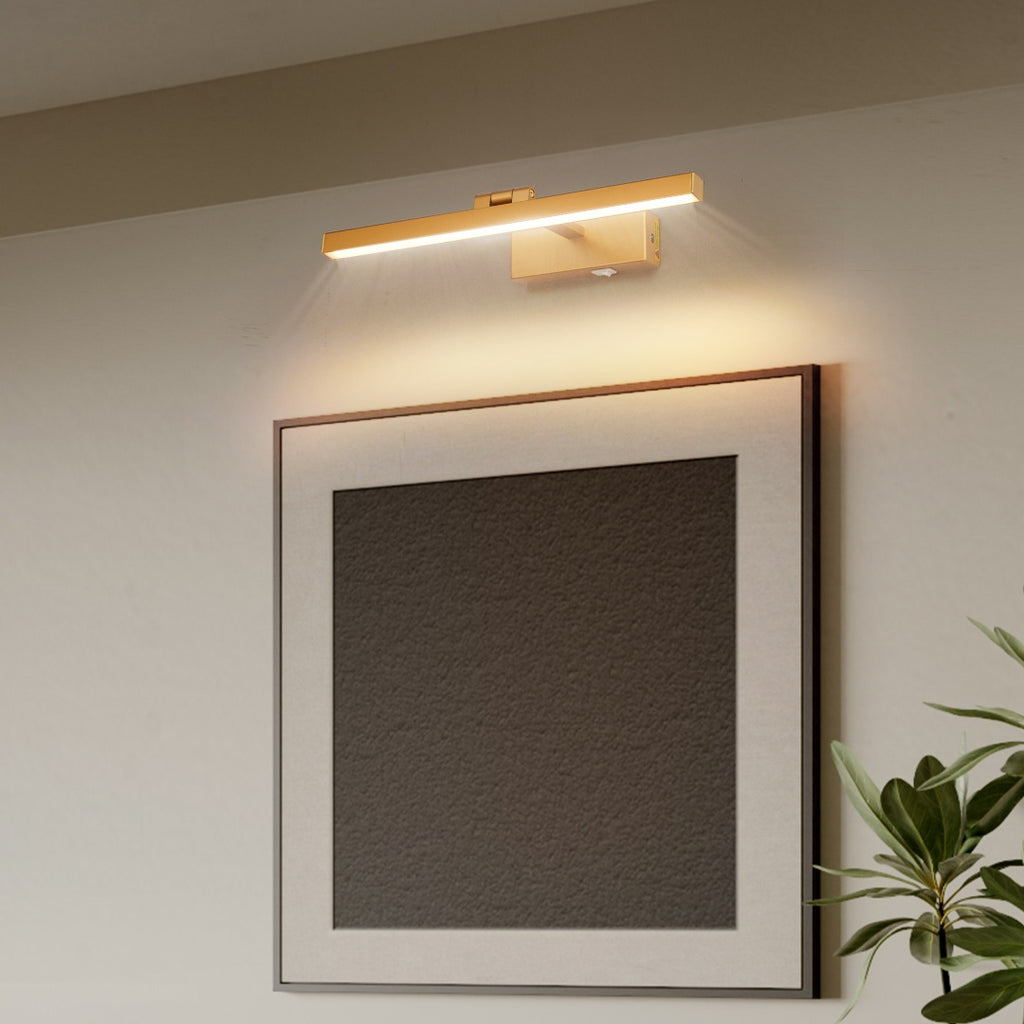 16inch Gold Bathroom Light Fixtures Over Mirror Modern Dimmable LED Va