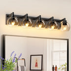 Bathroom Light Fixtures Over Mirror 5-Lights Bathroom Vanity Light Wit