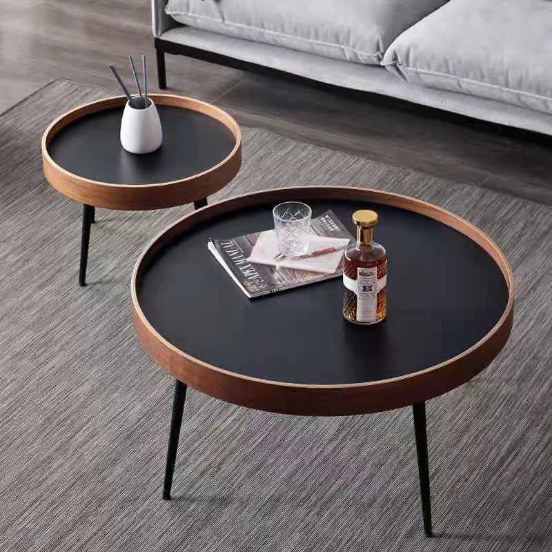 Nordic Round Coffee Table Set | Lift-Top Design