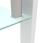 Modern White Glass Coffee Table | Rectangular Design