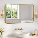 Wall Mirror With Rectangular Metal Frame