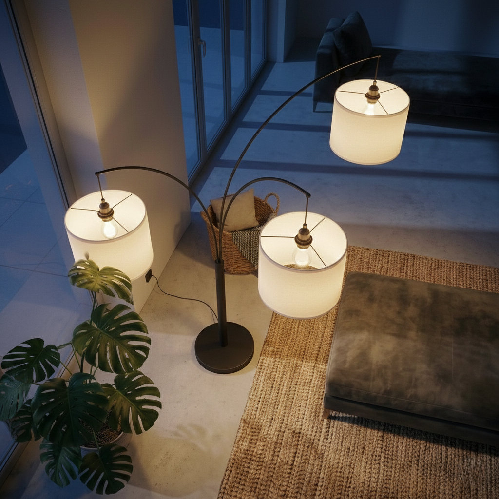 Royal 3-Arm Metal Floor Lamp