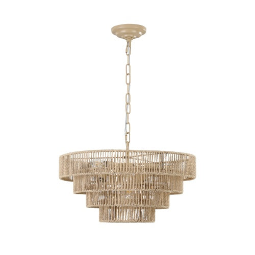 LED Chandelier Light | Bohemian Woven Design