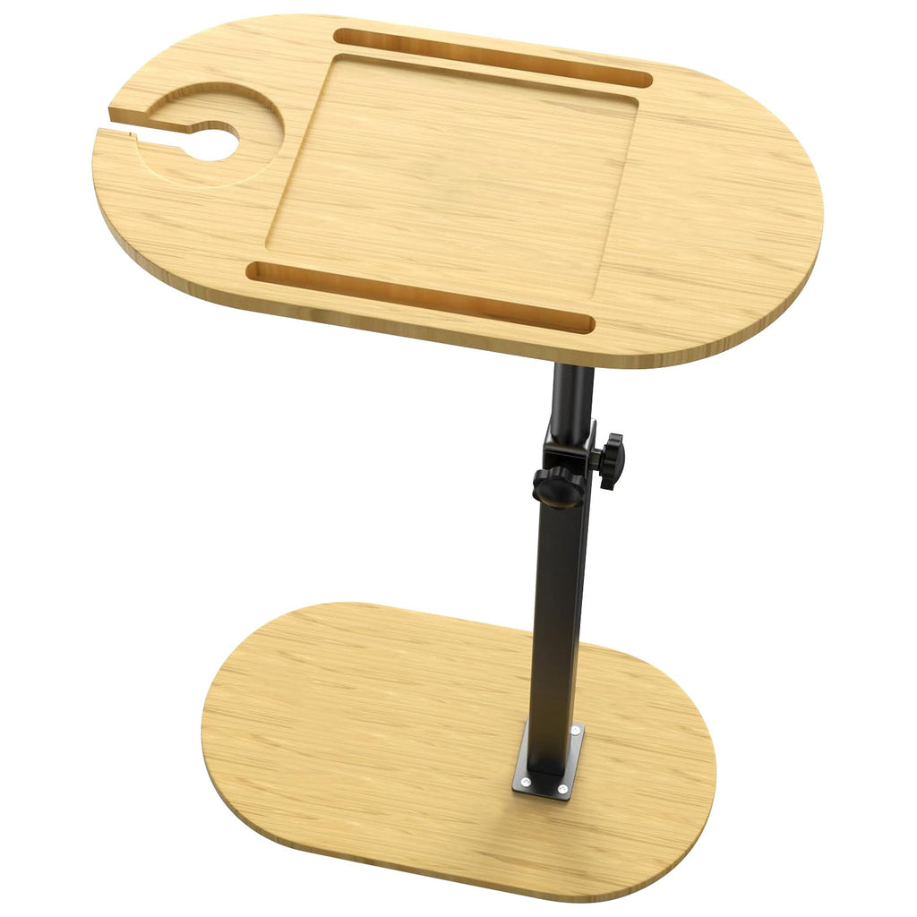1Pc C-Shaped Bathtub Tray Table With Adjustable Height 360Degree Rotat