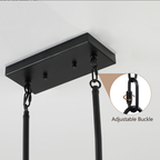 32 Inch Walnut Industrial Farmhouse Rectangle Pendant Light