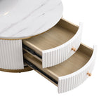 Gold White Nesting Tables | Round Design