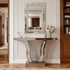 Crystal Crush Diamond Rectangle Silver Mirror For Wall