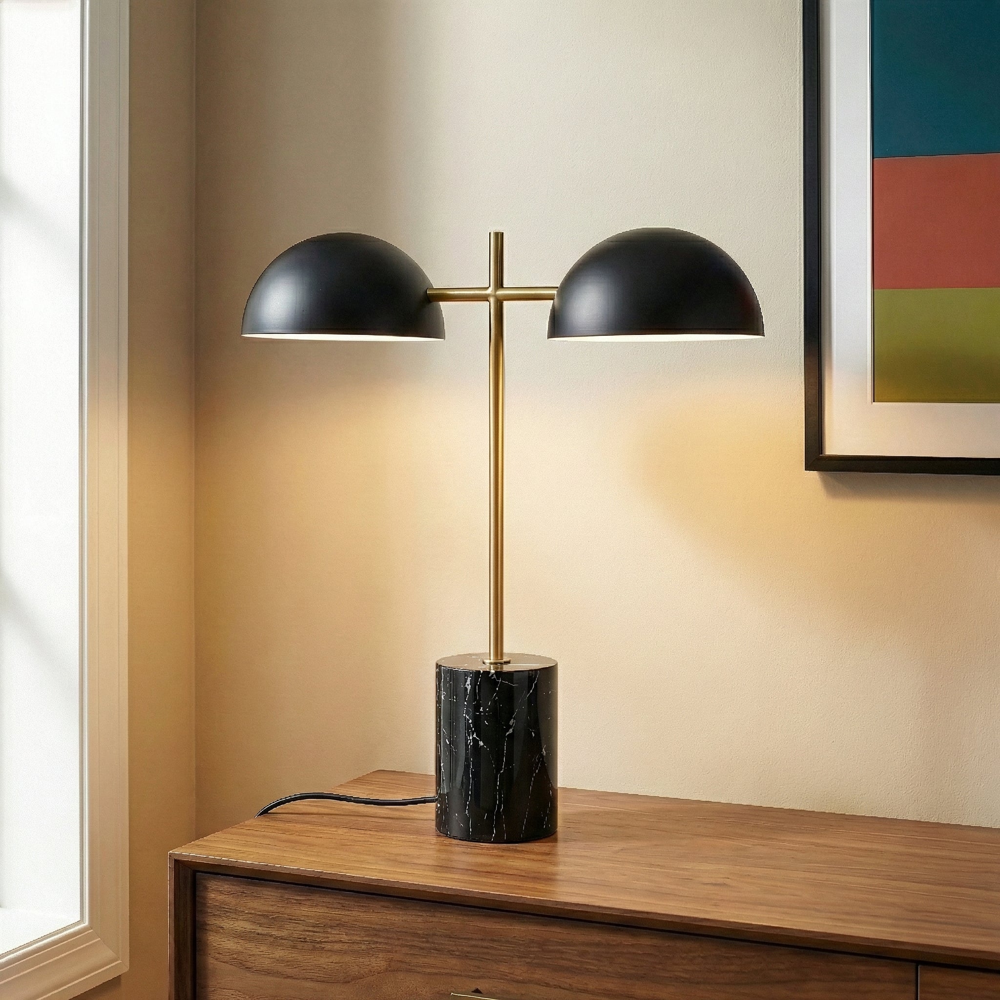 Black Table Lamp With On Off Switch