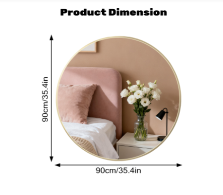 Black Round Wall Mirror