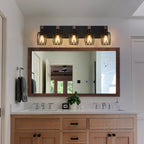 31 Industrial Vintage 5-Light Wall Sconce - Black Cage Wall Lighting F