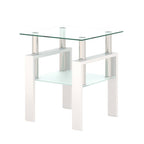 White Glass Coffee Table |  2-Layer Design