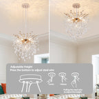 Modern Tree Branch Crystal Chandelier Luxury Gold Crystal Pendant Ligh