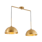 41inch Industrial Modern Copper Color Double Pendant Light Adjustable