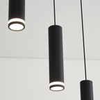 Angelina 6 - Light Matte Black Kitchen Island Pendant No Bulb