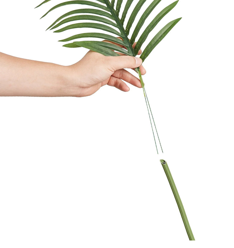 Artificial Golden Cane Palm Tree, Potted Faux Floor Plant