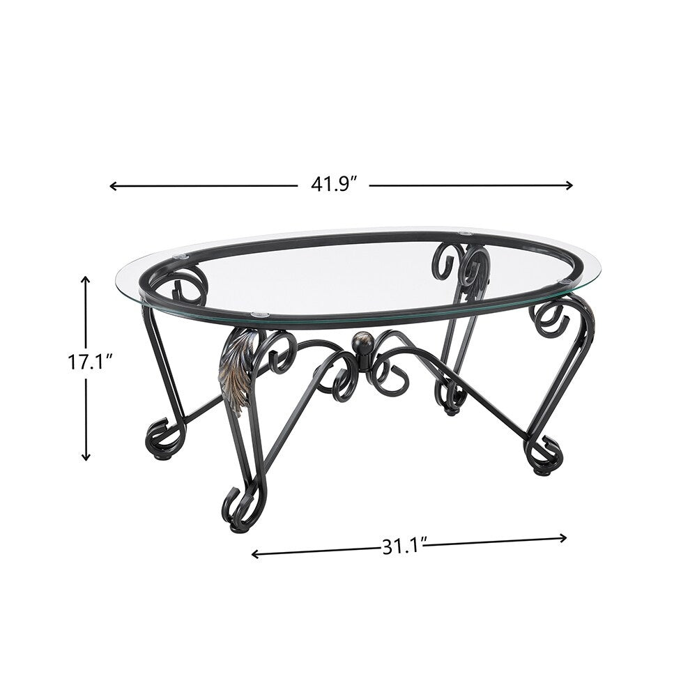 Tempered Glass Coffee Table Set | 2-Layer Design