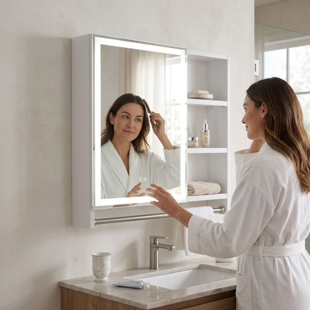 LED Mirror Storage Cabinet | Modern Design