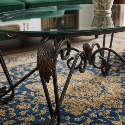Tempered Glass Coffee Table Set | 2-Layer Design