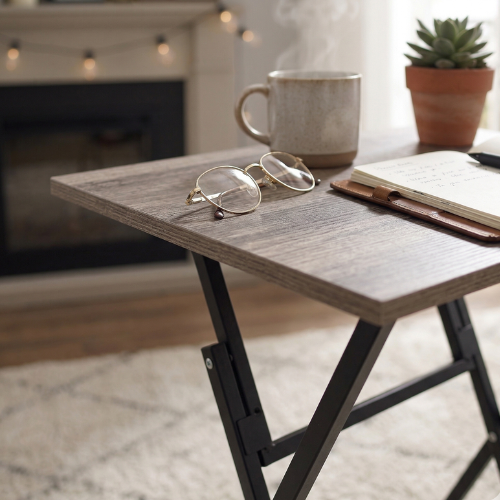 Portable Snack Table | Lift-Top Design