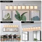 8-Light Bathroom Light Fixtures
