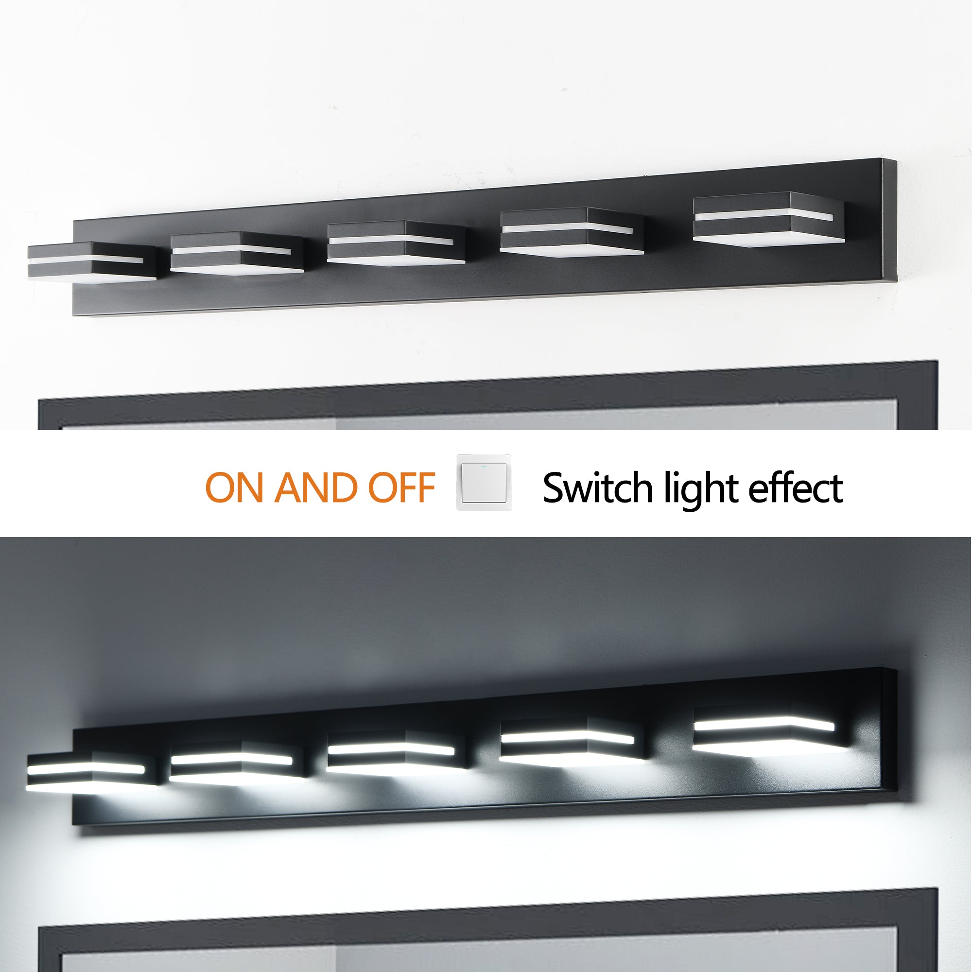 Modern Black LED Vanity Light