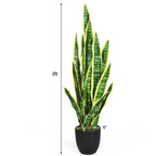 1PC 35.5 Inches Indoor And Outdoor Decoration Fake Snake Plant Artific