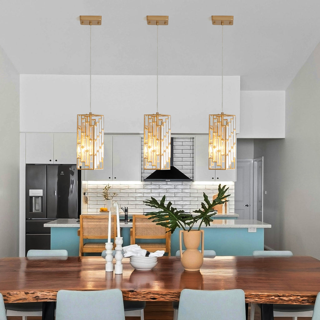 4inch Modern Crystal Pendant Light - 3 Pack