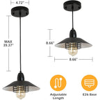 Farmhouse Vintage Pendant Light Black Fixture Pendant Lights With Spri