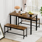 Dining Table 2 Benches Set  | Modern Design