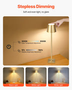 Cordless Table Lamp 2 PCS Rechargeable Battery Desk Lamp Adjustable He