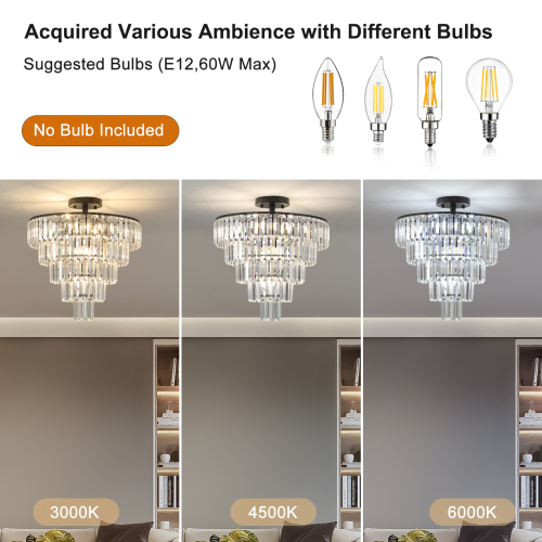Large Black Crystal Chandelier