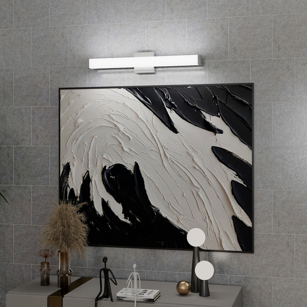 Bathroom Vanity Light Brushed Nickel Square LED 25 Inch 14W 6000K Cool