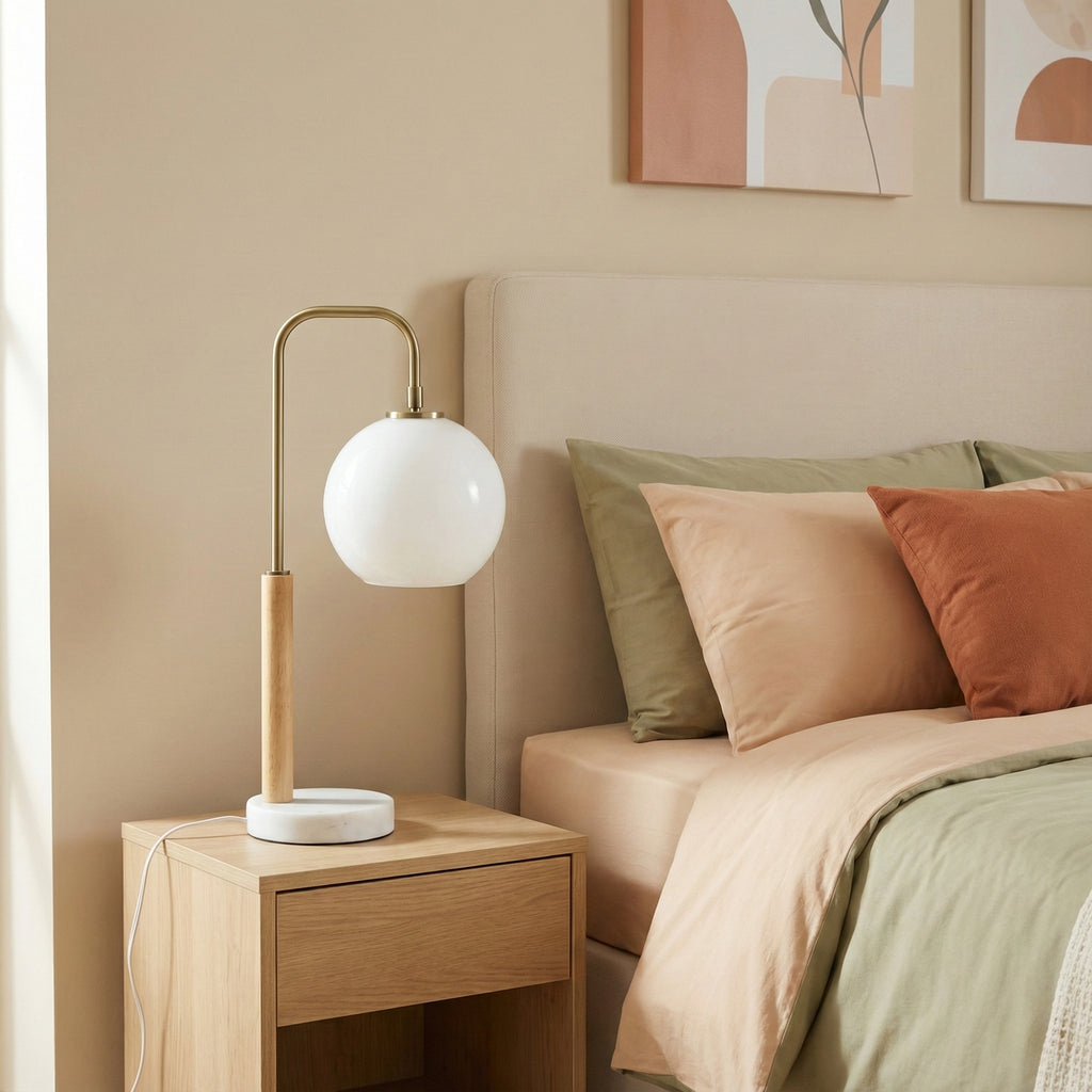 Bedroom Table Lamp Nordic Home Creative Romantic Warm Marble Study Roo