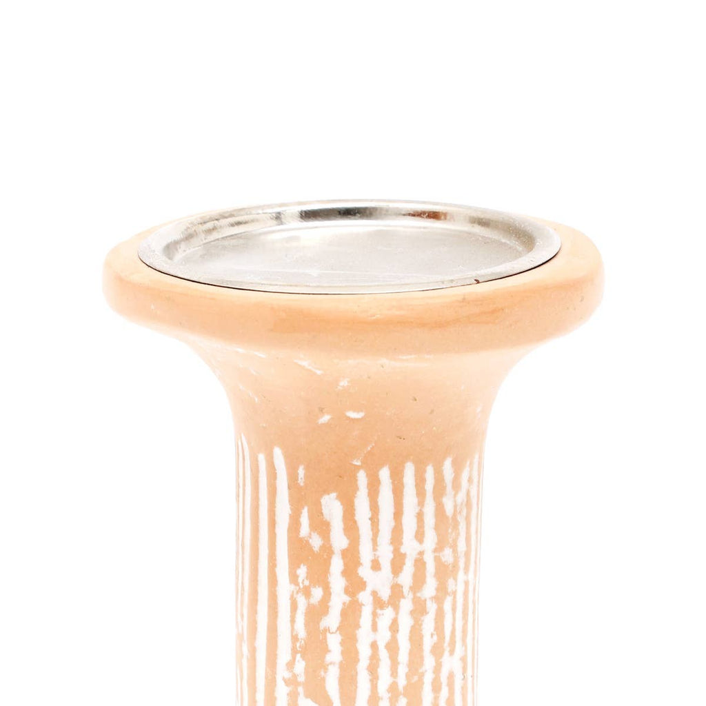 Brown EcoMix Pillar Tall Candle Holder -Sustainable Candle Stand For E
