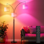 Three-Color Temperature & Dimmable Three-Head Floor Lamp Create A Cozy