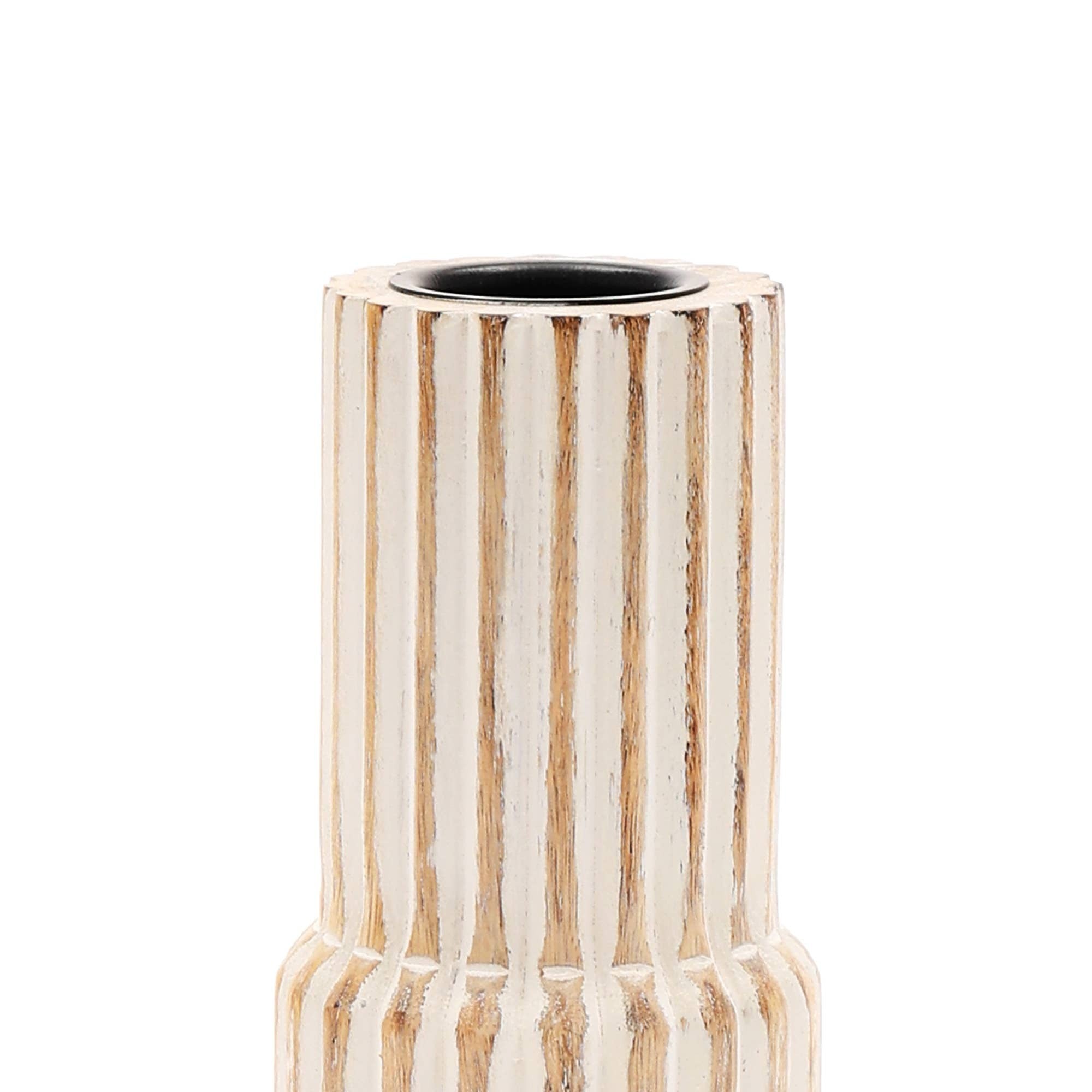 Decorative Wooden Centerpiece Candle Holder- 4x12 -Elegant Candle Stan