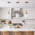 Modern Style Pendant Lamp - Bronze And Clear 110-120V Bedside Lamp Bed