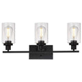 1Pc 3-Light Wall Sconce Lighting With Clear Glass Shade Bathroom Vanit