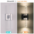17in H Contemporary Crystal Wall Light