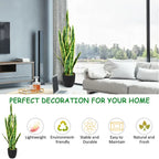1PC 35.5 Inches Indoor And Outdoor Decoration Fake Snake Plant Artific