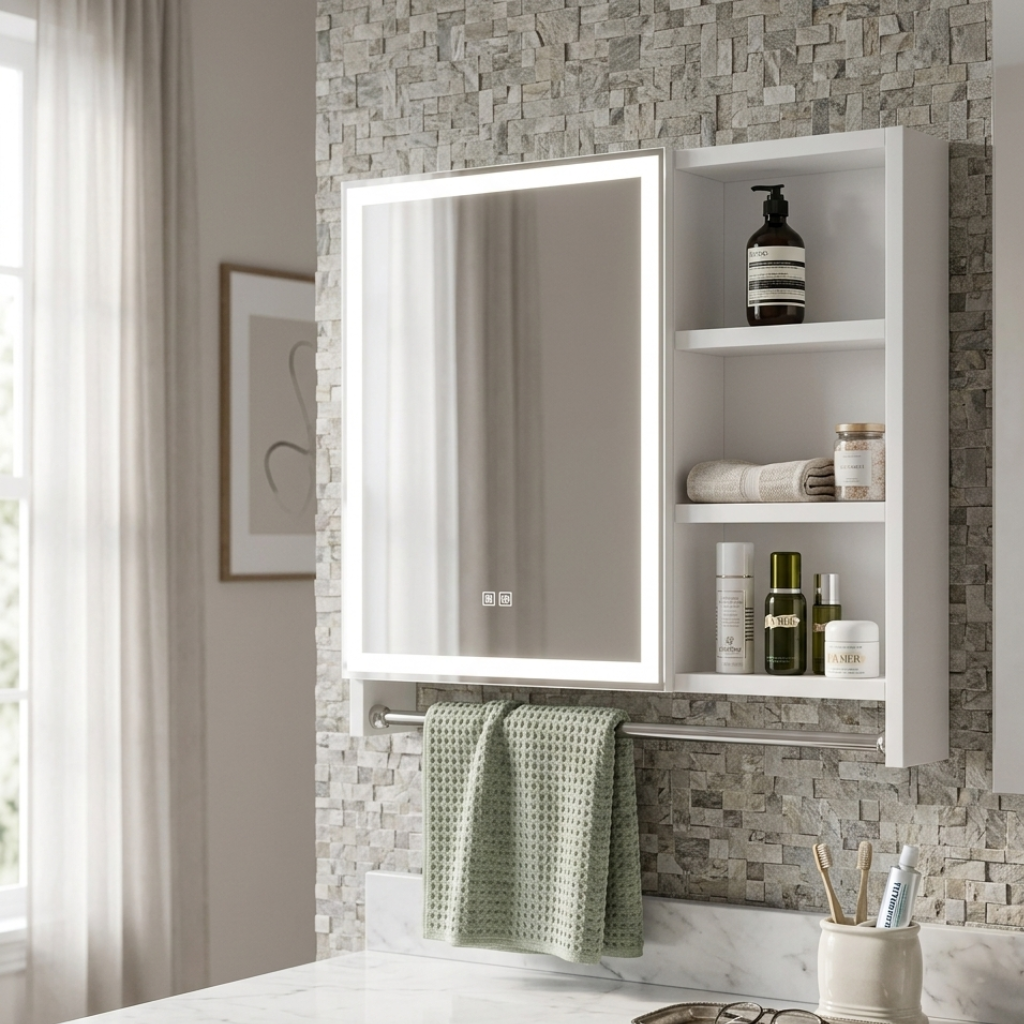 LED Mirror Storage Cabinet | Modern Design