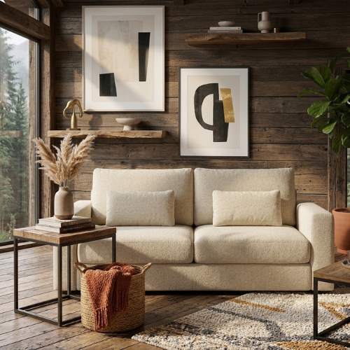 Modern 3-Seater Sofa Couch | Double Cushioning